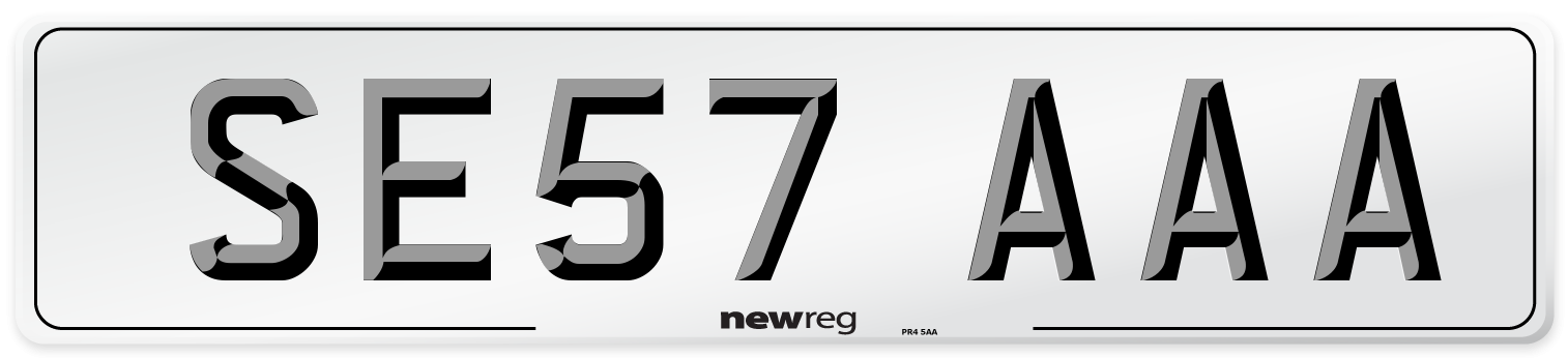 SE57 AAA Number Plate from New Reg